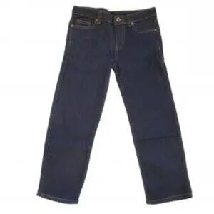 Jab Basic Jeans Kids Boy Relaxed Straight Leg Stretch  Dark Blue Denim Size 14